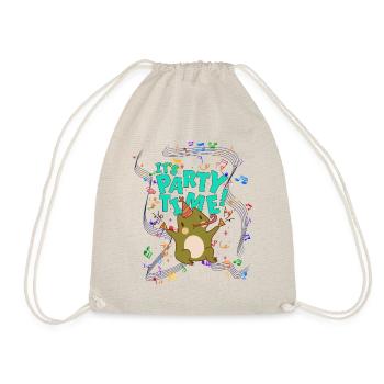 Frog celebrates children's birthday party baby - Drawstring Bag - nature - Front