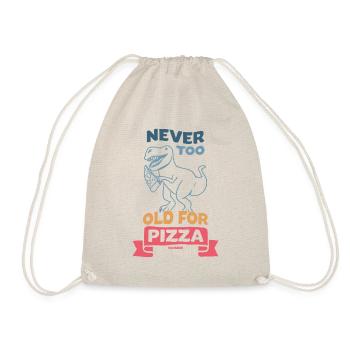 Never Too Old For Pizza Dino T-Rex - Drawstring Bag - nature - Front
