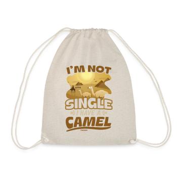 I'm Not Single I Have A Camel - Drawstring Bag - nature - Front