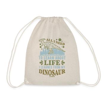 Dinosaur All I Need To Learn About Life - Drawstring Bag - nature - Front