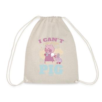 Pig - Drawstring Bag - nature - Front