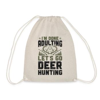 Buck Deer Hunting Hunter Vintage - Turnbeutel - Natur - Vorne