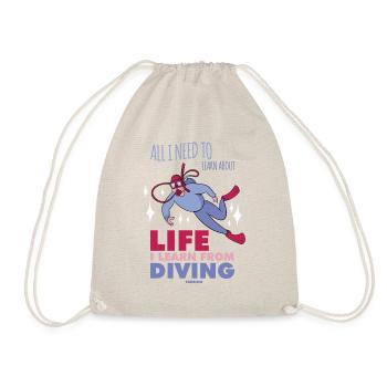 All I Need To Learn About Life Diving - Turnbeutel - Natur - Vorne