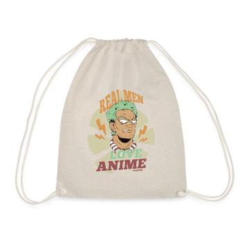 I Love Anime Japan Manga Cosplay Nerd Gift - Drawstring Bag - nature - Front