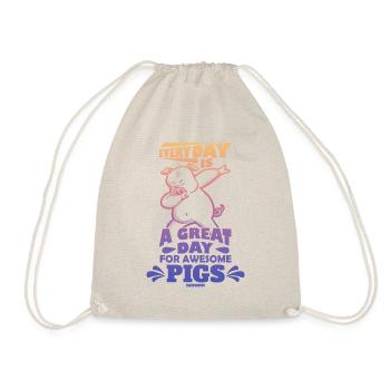 Pig - Drawstring Bag - nature - Front