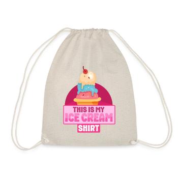 Cornet de crème glacée C’est ma glace - Sac de sport léger - nature - Devant