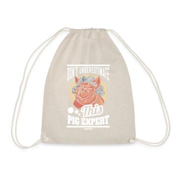 Pig - Drawstring Bag - nature - Front