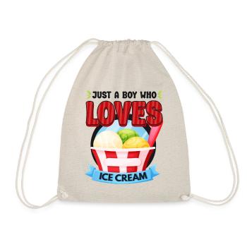 Ice Cream Boy Just A Boy Who Loves - Turnbeutel - Natur - Vorne