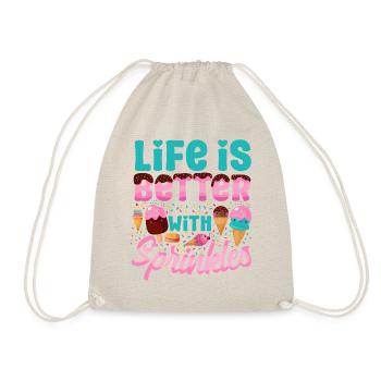 Cône de crème glacée Popsicle La vie est - Sac de sport léger - nature - Devant
