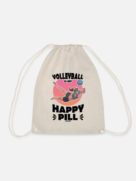 Volleyball Beachvolleyball Geschenk Strand - Turnbeutel - Natur