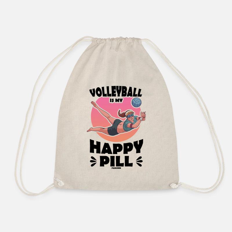 Volleyball Beachvolleyball Geschenk Strand - Turnbeutel - Natur
