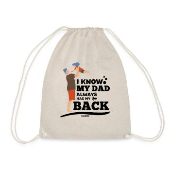 Papa Fille Enfant Fête des Pères Fille Cadeau - Sac de sport léger - nature - Devant