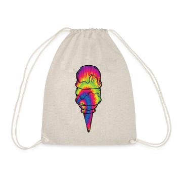 Cône de teinture de cravate à la crème glacée - Sac de sport léger - nature - Devant