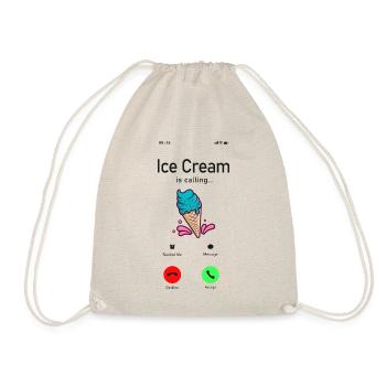 Ice Cream Phone Display Cone Ice - Turnbeutel - Natur - Vorne