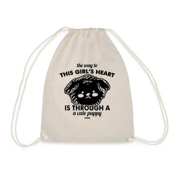 Chien Lady Girl Love Gift - Sac de sport léger - nature - Devant