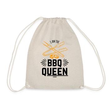 Mama grillen kochen Königin Geschenk - Turnbeutel - Natur - Vorne