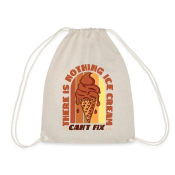 Ice Cream Cone Retro There Is - Drawstring Bag - nature - Front
