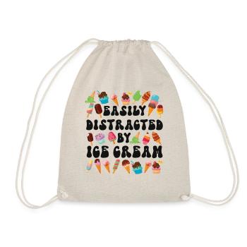 Ice Cream Cone Popsicle Easily - Drawstring Bag - nature - Front