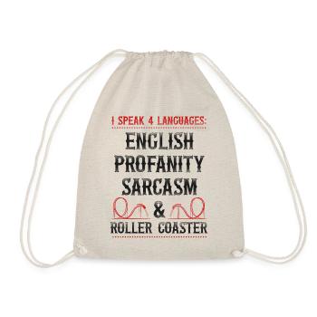 Roller Coaster Vintage I Speak 4 - Drawstring Bag - nature - Front