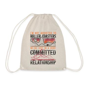 Roller Coaster Vintage Retro I'm - Turnbeutel - Natur - Vorne