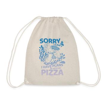 Désolé, je ne peux pas avoir de plans avec ma pizza - Sac de sport léger - nature - Devant