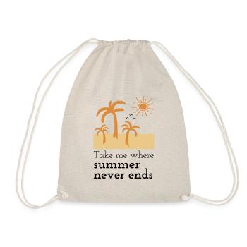 Sommer Palmen Strand Sonne Urlaub Geschenk - Turnbeutel - Natur - Vorne
