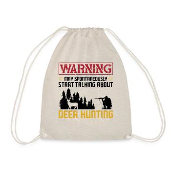 Buck Deer Hunting Hunter Warning - Turnbeutel - Natur - Vorne