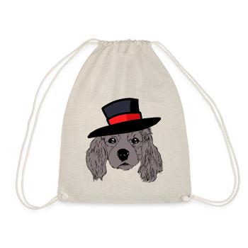 Chien Tête Chien Chapeau Enfants Gentleman Monsieur Monsieur Monsieur - Sac de sport léger - nature - Devant