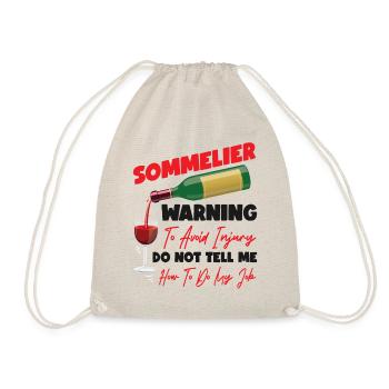 Sommelier Wine Drinking Tasting - Turnbeutel - Natur - Vorne