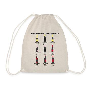 Sommelier Wine Drinking Tasting - Drawstring Bag - nature - Front