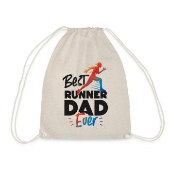 Running Runner Half Marathon Dad - Turnbeutel - Natur - Vorne