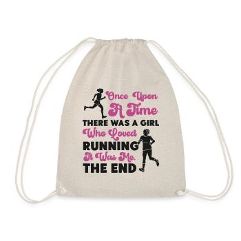 Running Runner Half Marathon Girl - Drawstring Bag - nature - Front