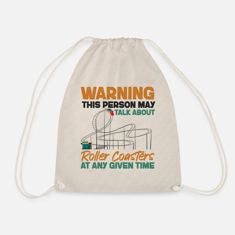 Roller Coaster Warning This Person - Turnbeutel - Natur