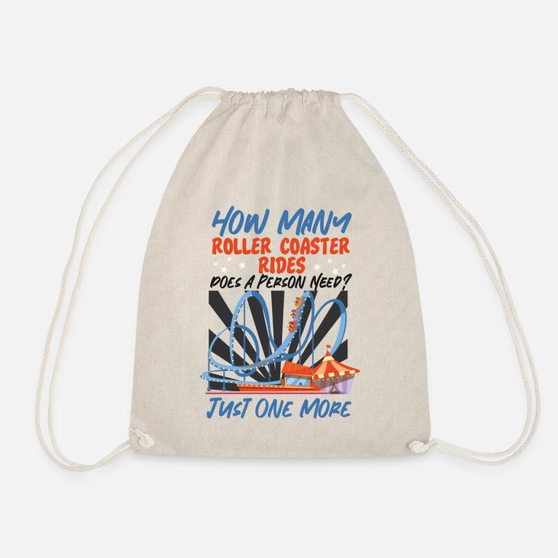 Roller Coaster How Many Roller - Drawstring Bag - nature