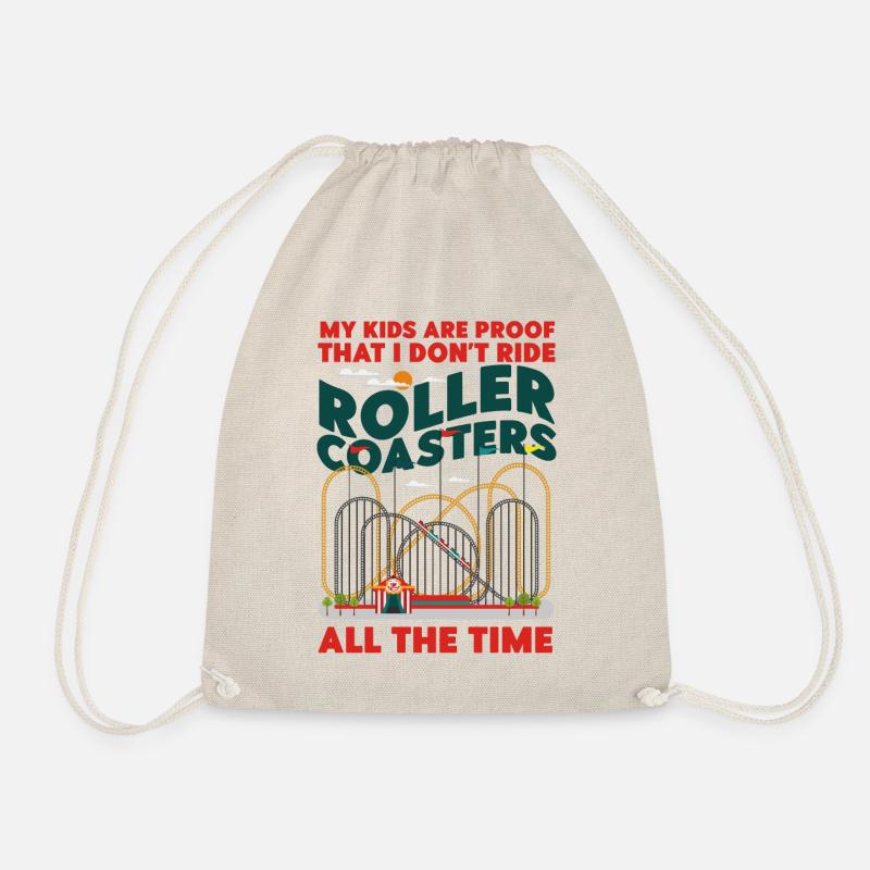 Roller Coaster Mom Dad Mother - Turnbeutel - Natur