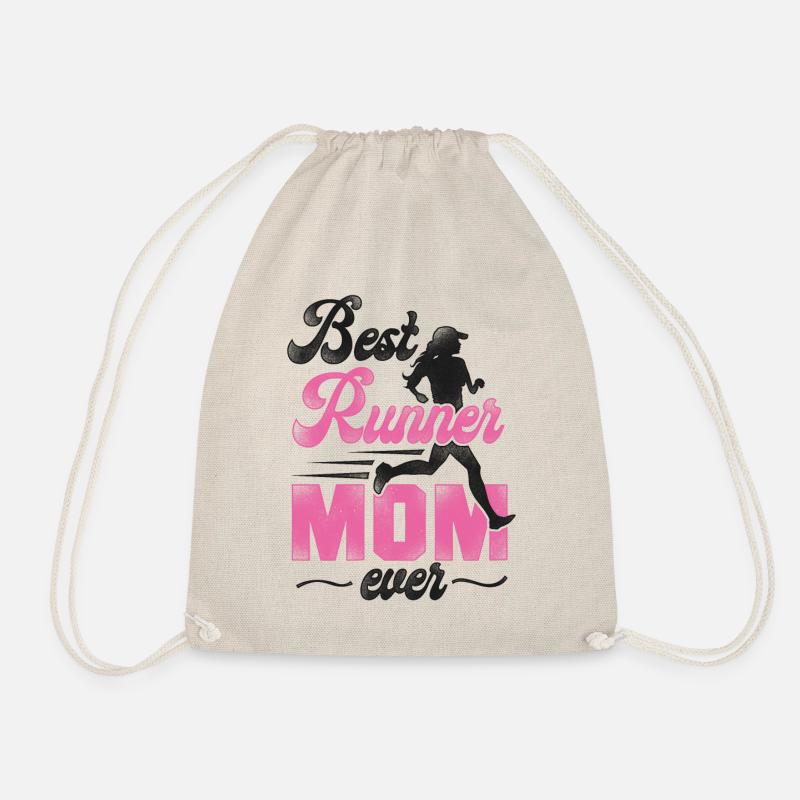 Running Runner Half Marathon Mom - Turnbeutel - Natur