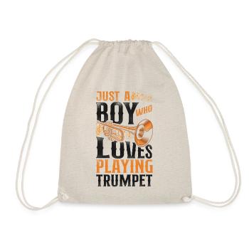 Trumpet Player Vintage Just A Boy - Turnbeutel - Natur - Vorne