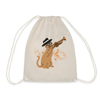 Trompettiste Cat Jazz Vintage - Sac de sport léger - nature - Devant