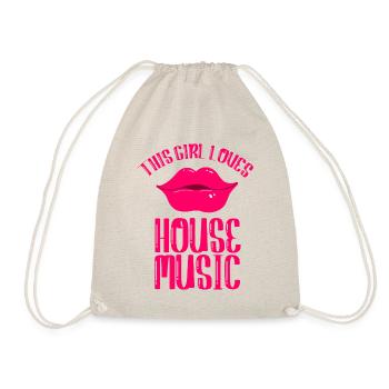 House Music EDM Fille - Sac de sport léger - nature - Devant