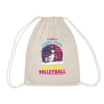 Volleyball Beachvolleyball Geschenk Strand - Turnbeutel - Natur - Vorne