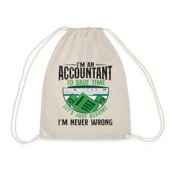 Accountant Bookkeeper Accounting - Drawstring Bag - nature - Front