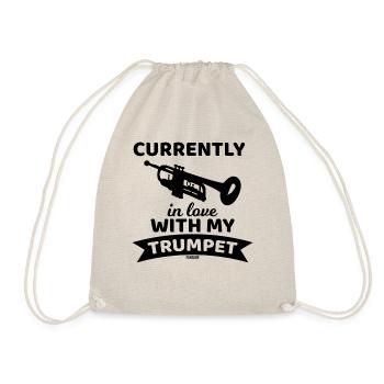 Music teacher loves his trumpet - Drawstring Bag - nature - Front