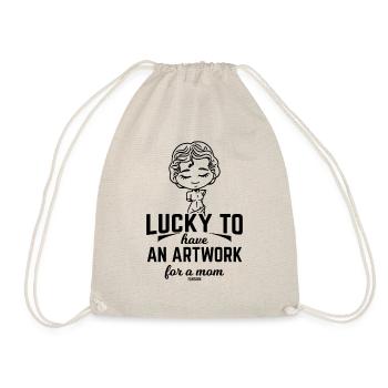 Mother and daughter gift - Drawstring Bag - nature - Front