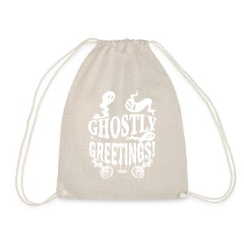 Halloween Gespenst Geschenk - Turnbeutel - Natur - Vorne