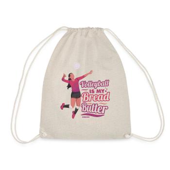 Volleyball Beachvolleyball Geschenk Strand - Turnbeutel - Natur - Vorne