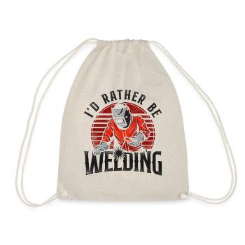Welder Welding Vintage Retro I'd - Drawstring Bag - nature - Front