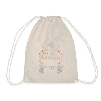Skeleton celebrates a Halloween party - Drawstring Bag - nature - Front