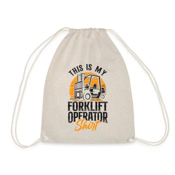 Certified Forklift Truck Operator - Drawstring Bag - nature - Front