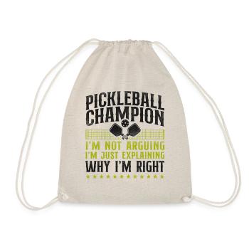Pickleball Pickleball Champion I'm - Turnbeutel - Natur - Vorne