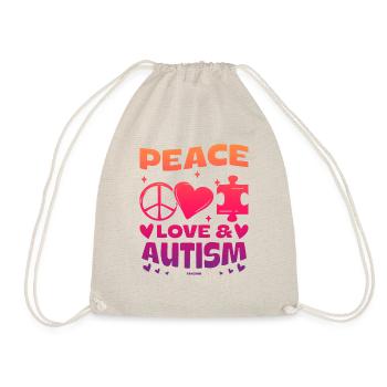 Paix Amour et Autisme - Sac de sport léger - nature - Devant